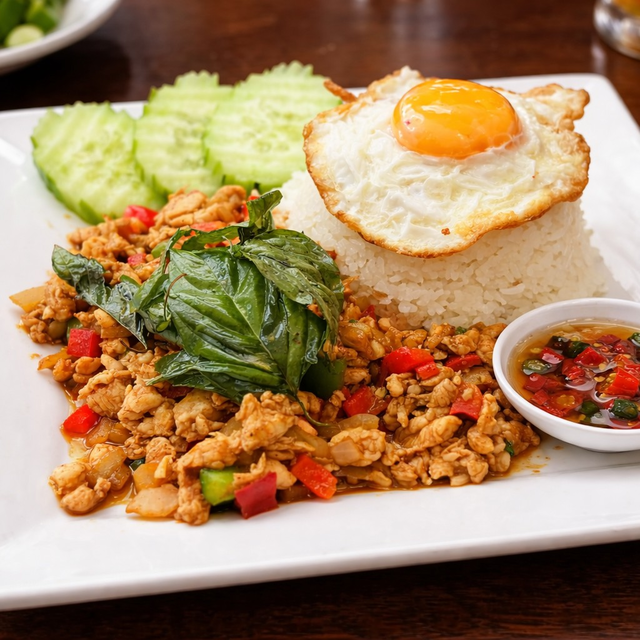 H1 - Basil Chicken Fried Egg.