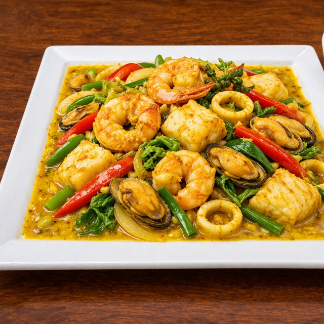 H3 - Seafood Pad Pong Karee.